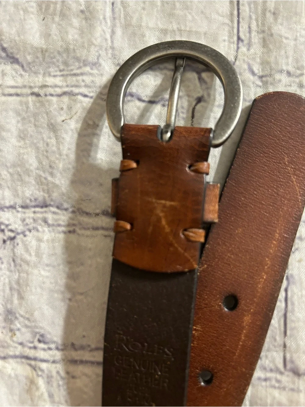ROLFS VINTAGE BROWN LEATHER BOHEMIAN DETAILS ON BAND WOMEN’S BELT SIZE MEDIUM